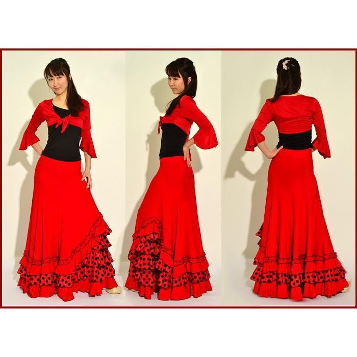 完売 身長172cmあるのでなかなか長いスカート フラメンコ衣装