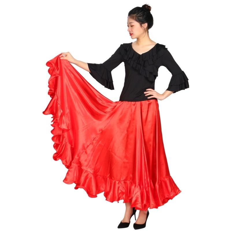 フラメンコ衣装 ペチコート【赤】 スカート ダンス衣装 ロングスカート