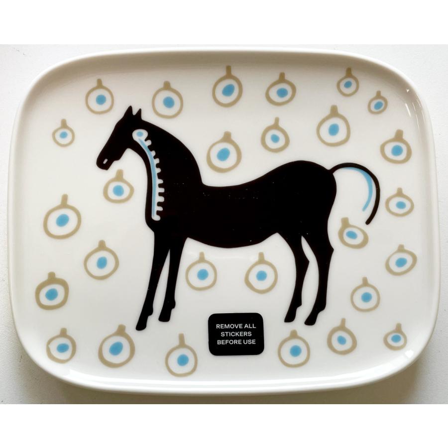 marimekko（マリメッコ） MUSTA TAMMA PLATE ムスタタンマ 15×12CM