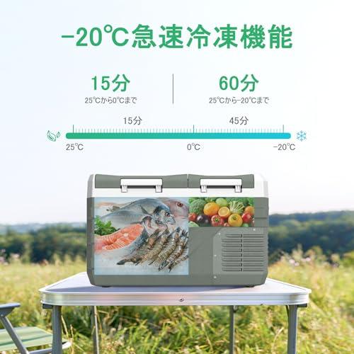 2025最新】Alpicool 車載冷蔵庫 2室 23L ポータブル冷蔵庫 独立温度