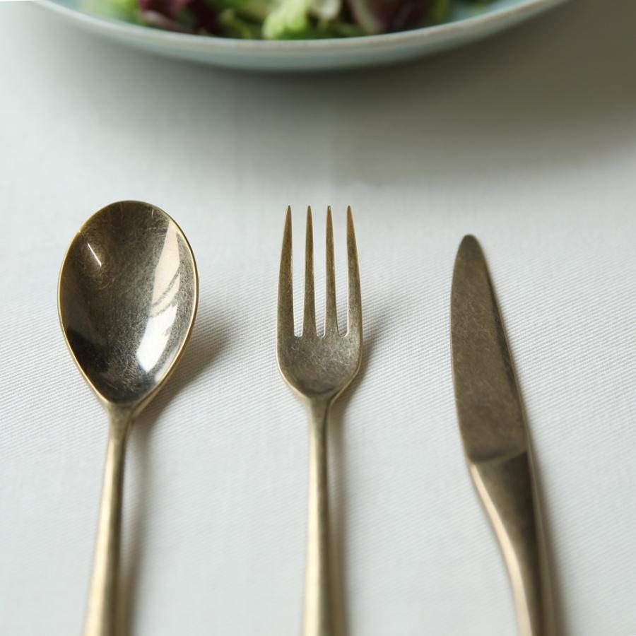 ヴィンテージ風 カトラリー アンティーク ゴールド 懐 KAI ペアセット