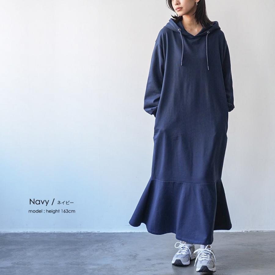 mili an deni（ミリアンデニ） レディース ワンピース 裏起毛フード