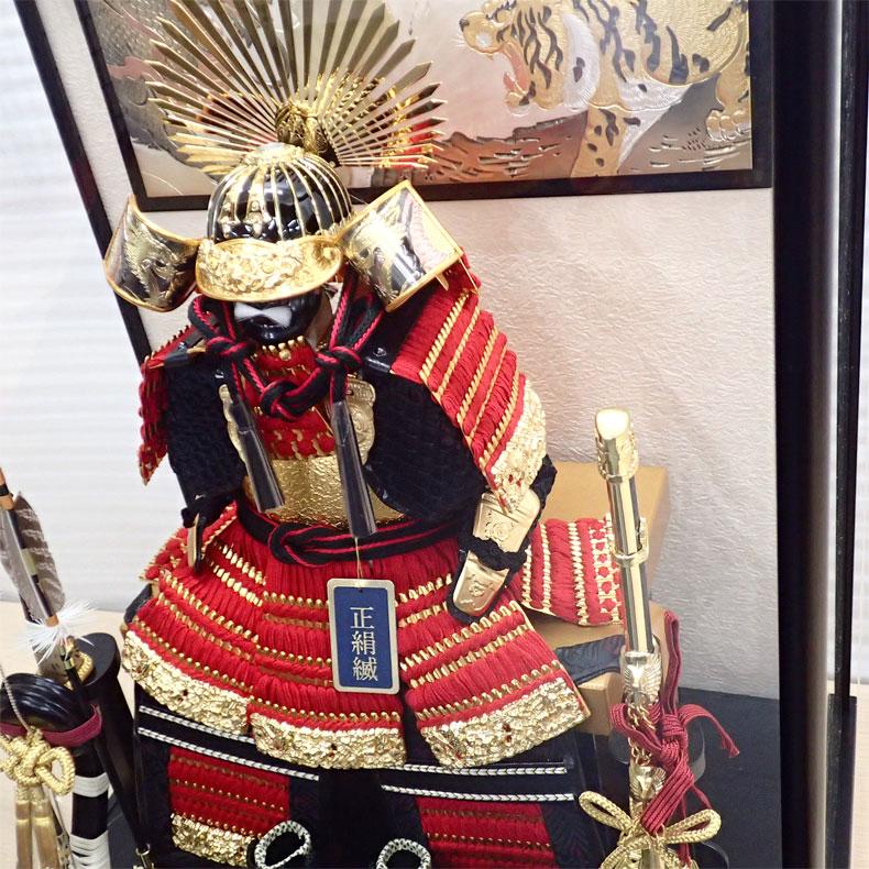 京華作 豊臣秀吉鎧 ガラスケース入飾り 五月節句 五月人形 兜飾り
