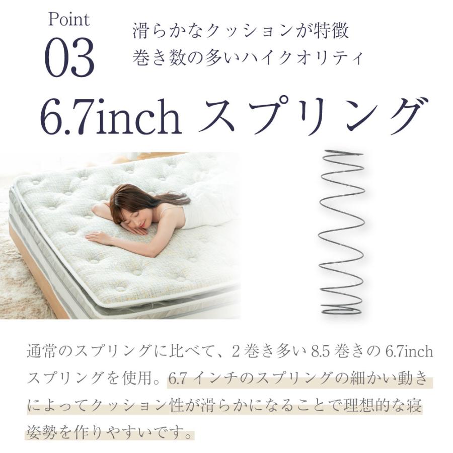 源ベッド ダブル 咲夜No Way! ピロートップ 6.7インチコイル 選べる2種