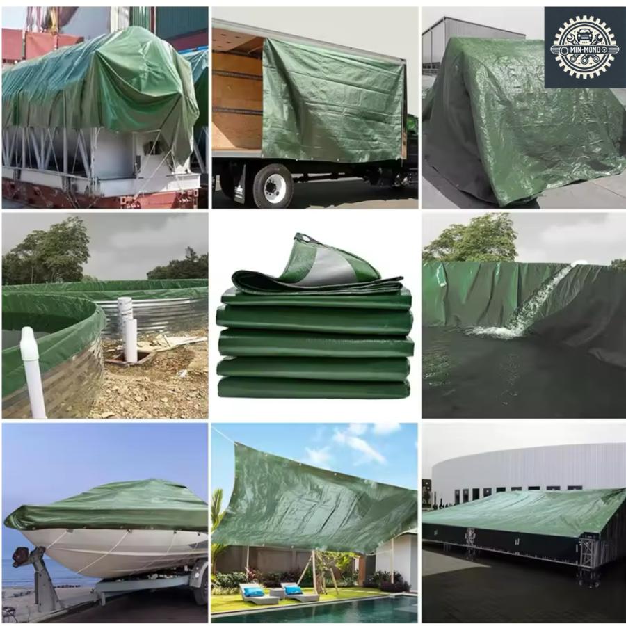 防水シート 屋外 屋根 床 ベランダ 厚手 グリーンシート シルバー