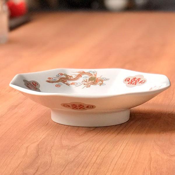 金彩竜 6.5八角皿 中華食器 八角皿 業務用 日本製 磁器 約18.5cm