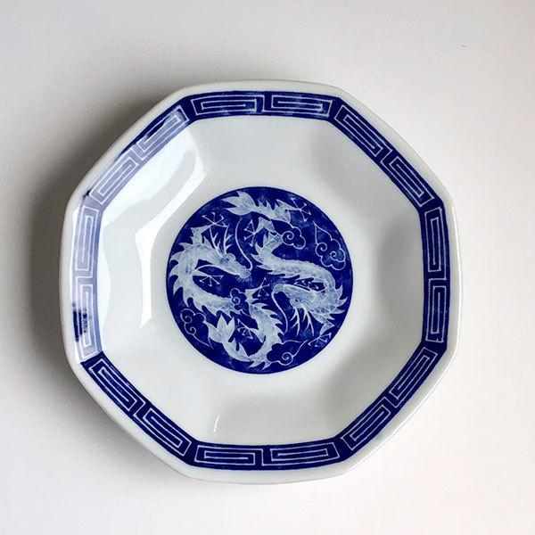 中華昇龍 シューマイ皿 中華食器 八角皿 業務用 日本製 磁器 約18.5cm