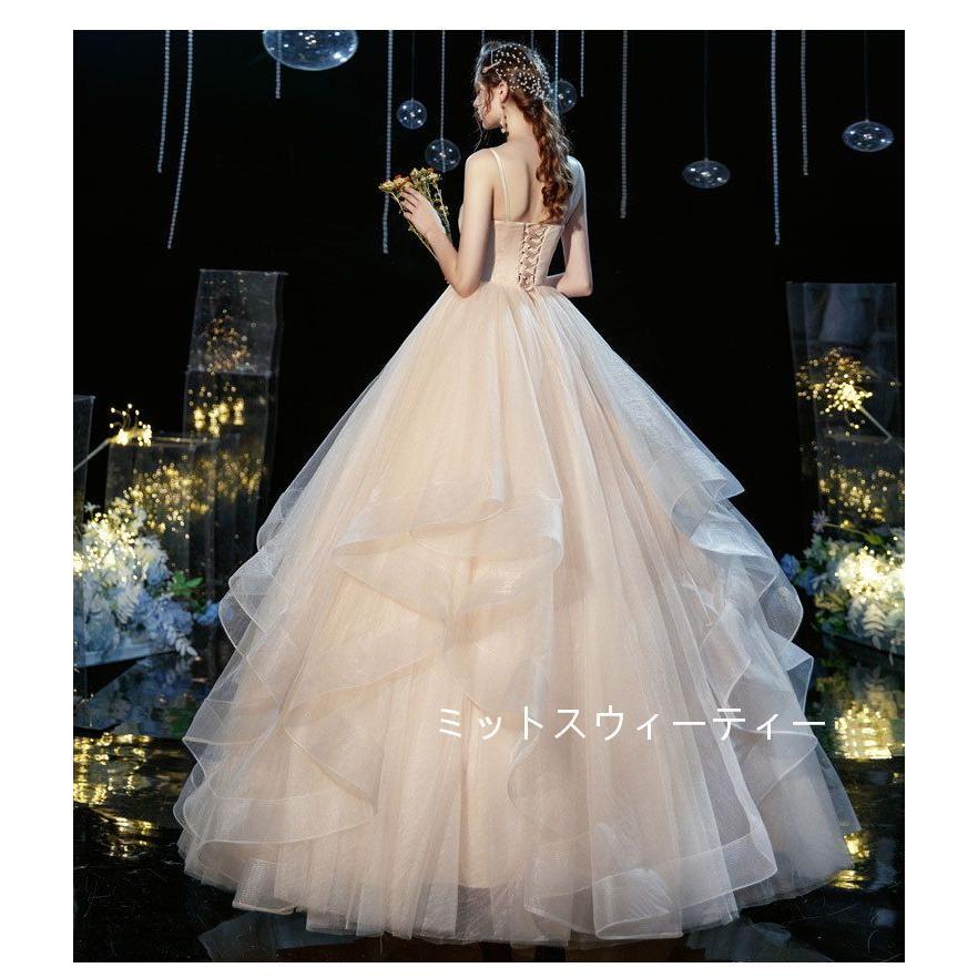 ウェディングドレス 結婚式 二次会 ウエディングドレス ロング丈