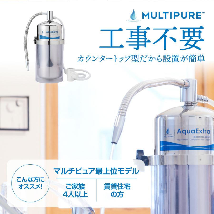 ウィルス除去 マルチピュア Aquaextra 浄水器 ステンレス カウンター