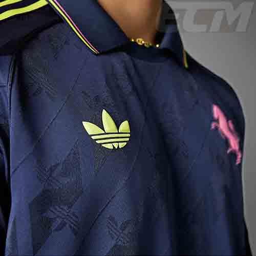 国内未発売】ユベントス レトロ 長袖 ユニフォーム ネイビー【24-25