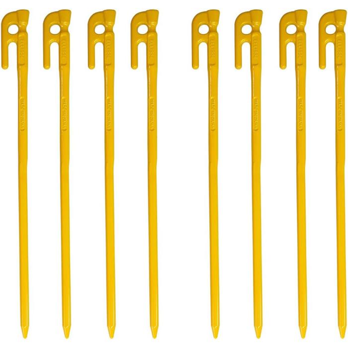 村の鍛冶屋 鍛造ペグ エリッゼステーク38cm 8本セット 粉体塗装 レッド