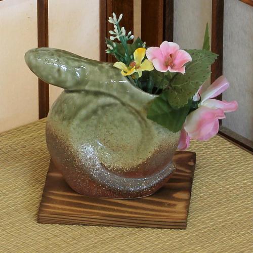 アウトレット 信楽焼 2025年 蛇 干支 花瓶 ビードロ へび [乙巳 巳