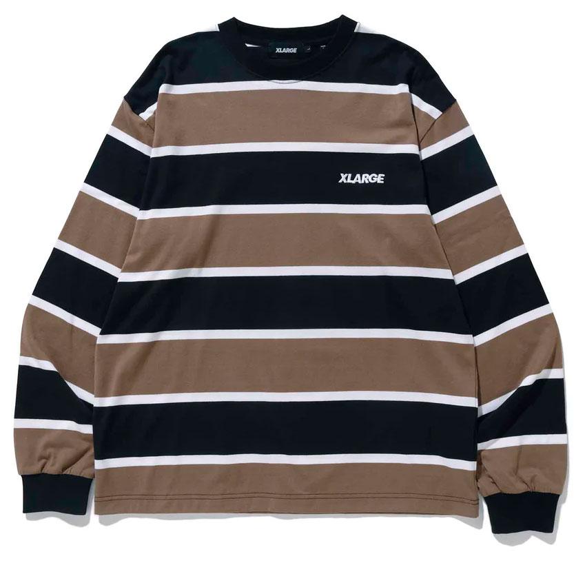 XLARGE（エクストラ ラージ） ロンT Tシャツ STANDARD LOGO STRIPED L