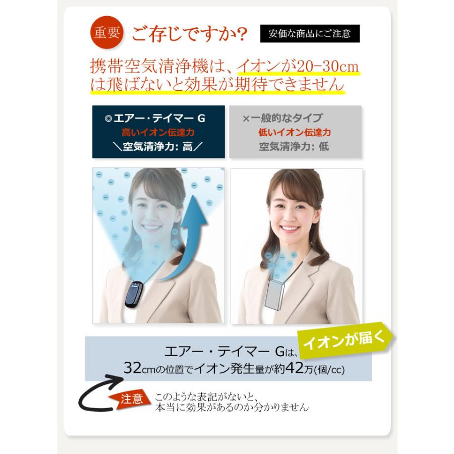 携帯空気清浄機 首掛け式マイナスイオン発生器 花粉・喫煙対策に
