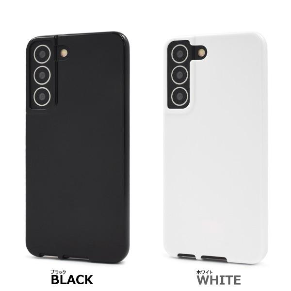Galaxy S22 カバーケース ソフトケース 黒 白 TPU ギャラクシーS22 SC