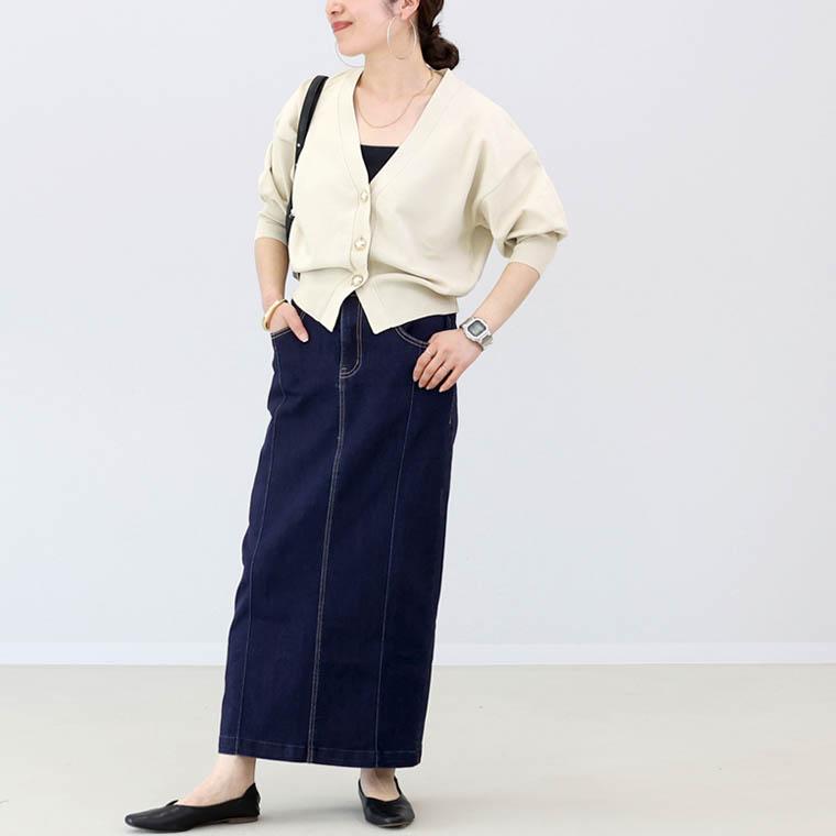 Aletta vita スカート ロング タイト ナロー スリット ストレッチ