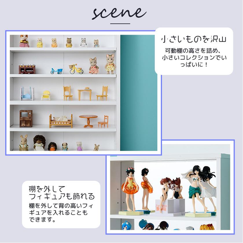 アクリルふたつき 超薄型 コレクションラック ダブルタイプ / スリム