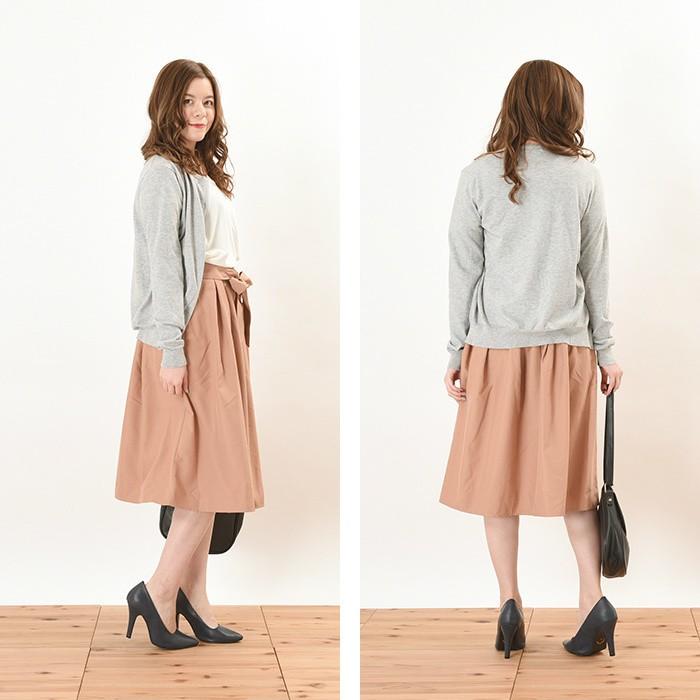 ミディ丈スカート レディース 春夏 スカート ミモレ ピンクベージュ