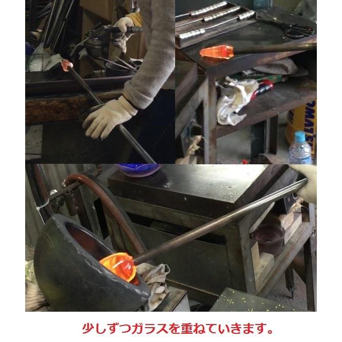 津軽びいどろ×オイルランプ りんご クリア 手作り 送料無料 日本製 F