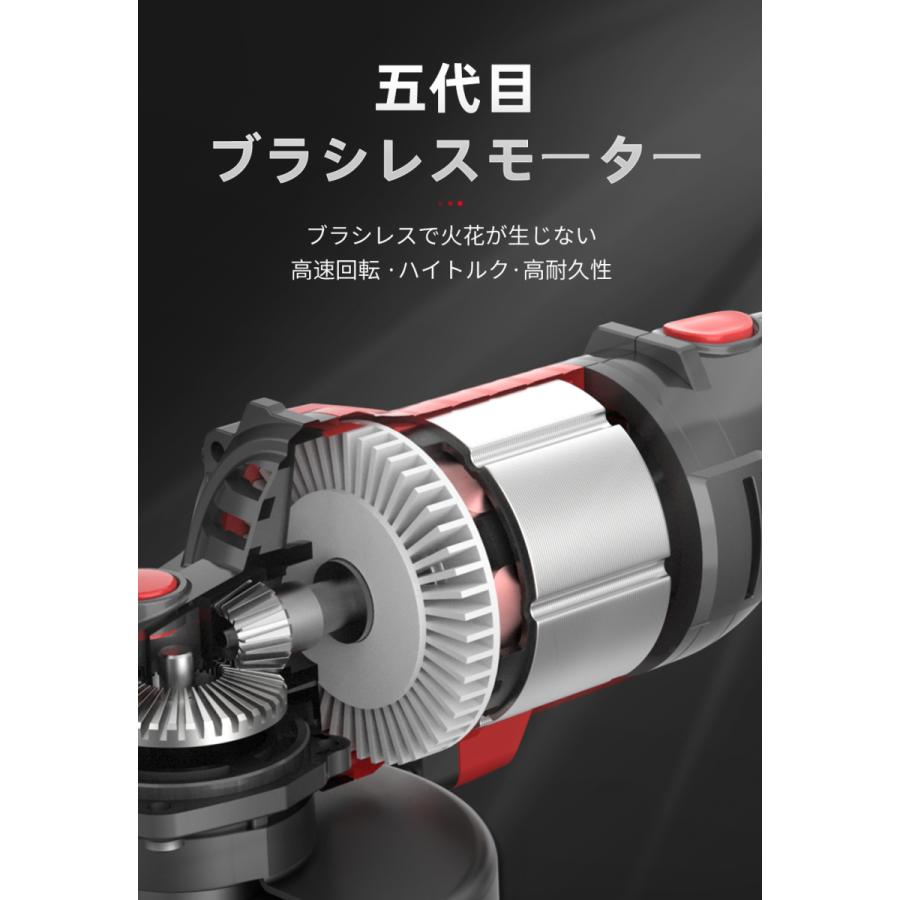 NAWIN 20V充電式ディスクグラインダー 4.0ahリチウム電池2個付 砥石