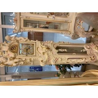 イタリア輸入 アンティーク調 ロココ調 天使とピンクローズ薔薇の柱