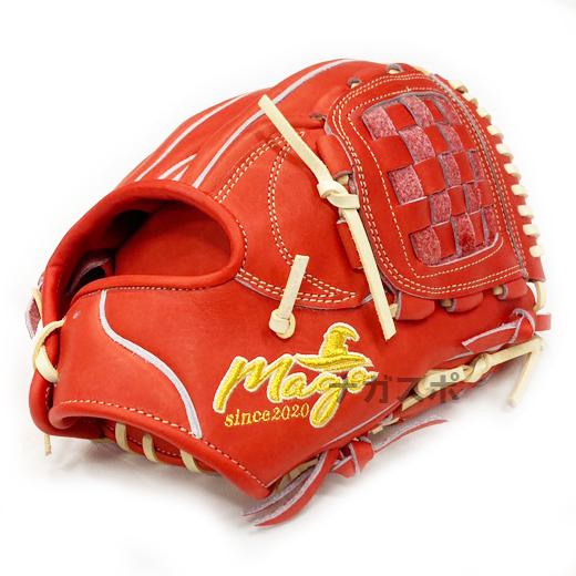 Mago マーゴ 硬式グローブ 内野手用 右投げ 限定モデル MSR‐H03 赤