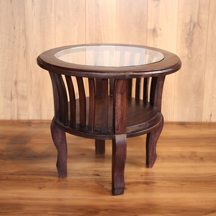 受注生産品 ラウンドテーブル ガラス天板 ミニテーブル ガラステーブル