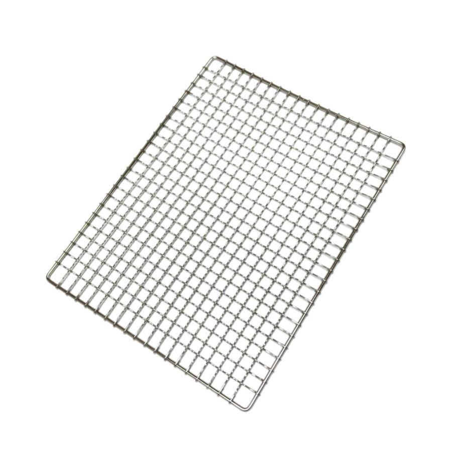 日本製 高級 焼き網 約21cm×27cm 18-8ステンレス製 巻付け仕上げ