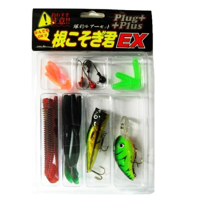 ブラック バス用 3点 セット ロッド リール ルアーセット 入門者に