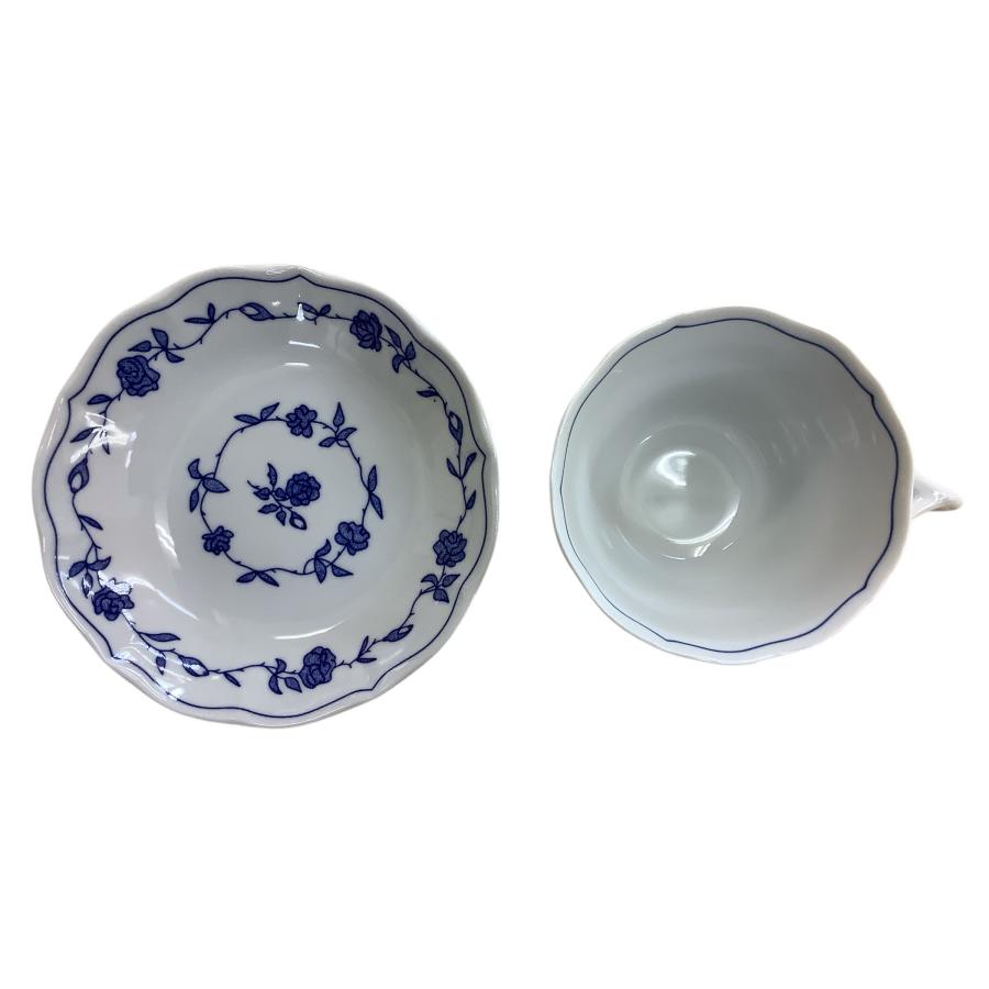 ボヘミア磁器 チェコ製 ボヘミアローズ カップ＆ソーサー 2点セット