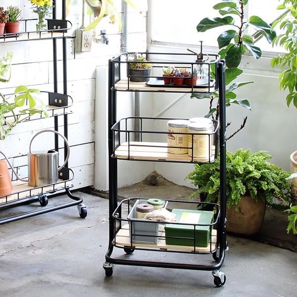 弘益 ラック 棚 スチール 木製 おしゃれ BY CAGE WAGON 収納 3段ラック