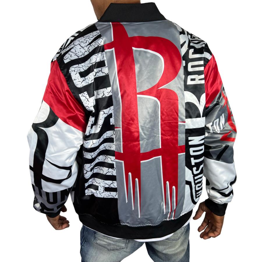 ヒューストン ロケッツ サテン ジャケット スタジャン HOUSTON ROCKETS