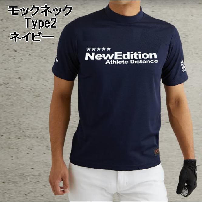 ゴルフウェア メンズ 半袖 モックネック シャツ ハイネック & 襟付