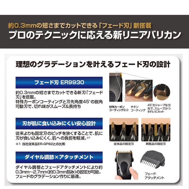 パナソニック プロリニアバリカン ER-GP86-K フェード用 プロリニア