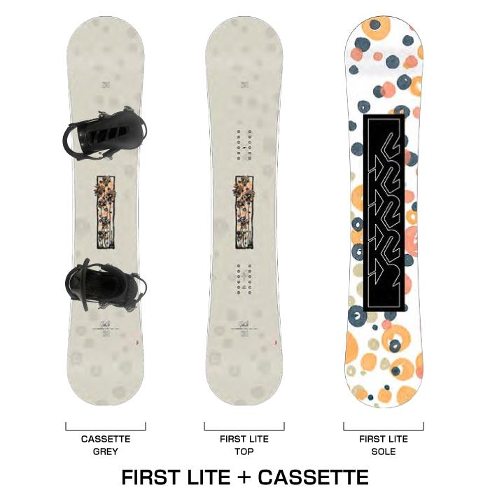 K2 スノーボード 板 - ビンディング 2点セット ケーツー K2 FIRST LITE
