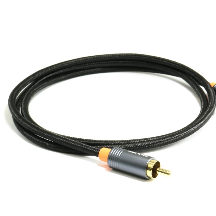 PHILIPS製 6層 同軸 RCA ケーブル 1m デジタル アナログ オーディオ用