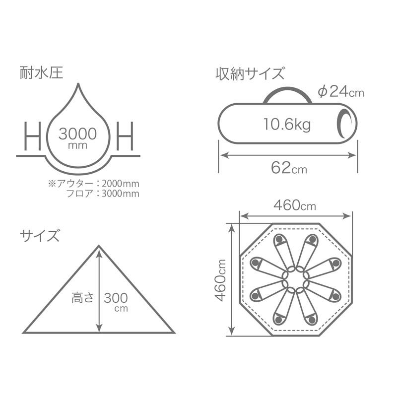 DOD（ディオーオーディー） テント ワンポールテント L ブラック