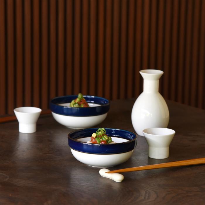 白山陶器 和食器 おしゃれ 波佐見焼 ボウル マルティブルー 4号ボール