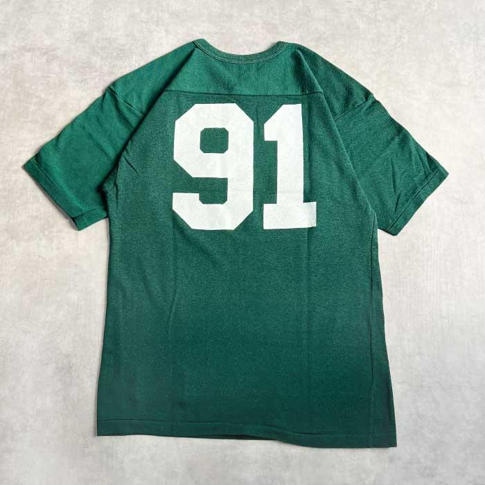 80's CHAMPION FOOTBALL T-SHIRTS L/GREEN Made in USA 80年代