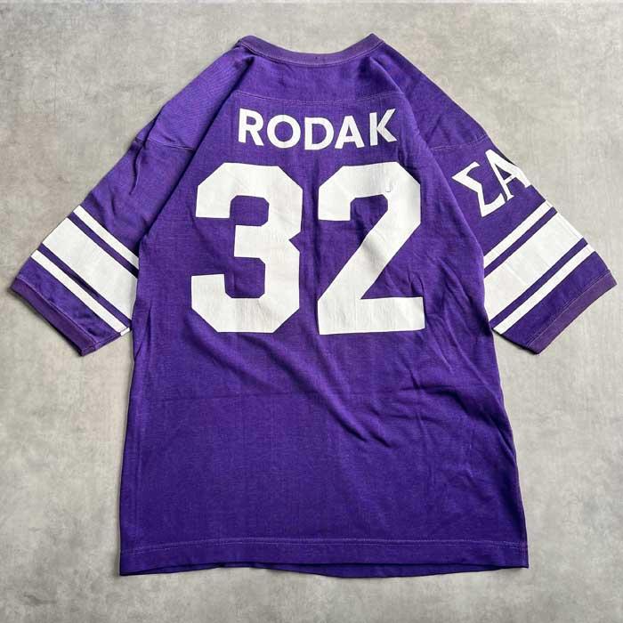 70's CHAMPION FOOTBALL T-SHIRTS 42/PURPLE Made in USA 70年代