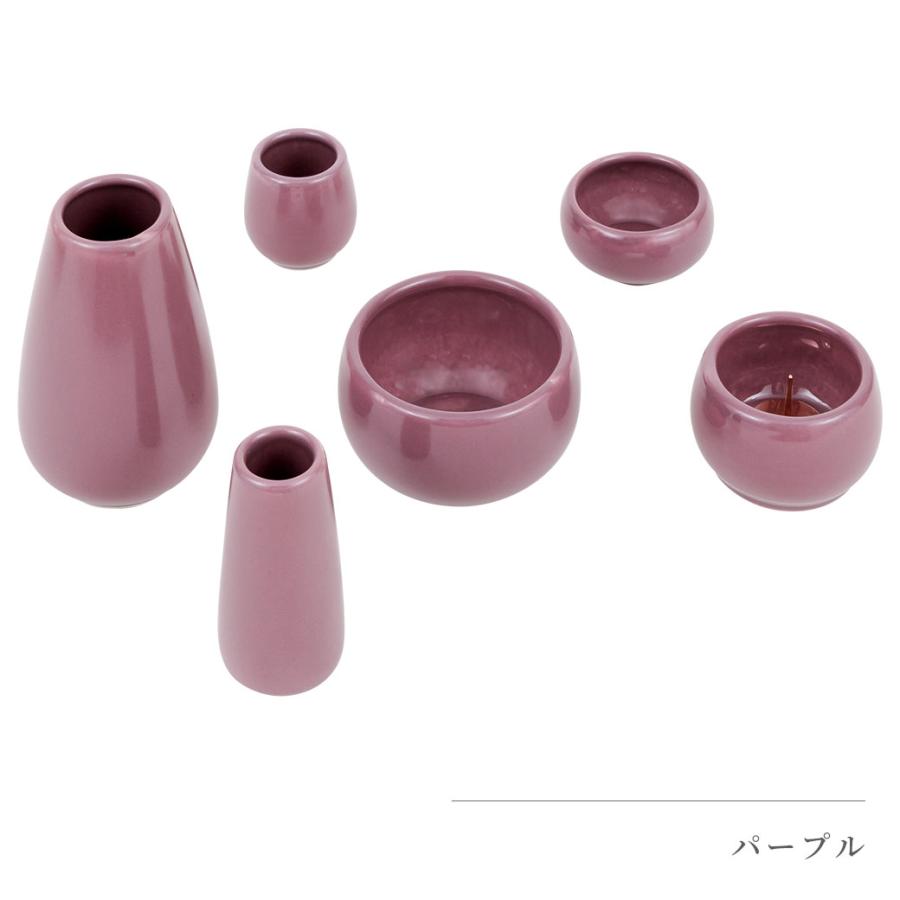 仏具セット 六具足 「紫陽花」 3.0寸 全5色 かわいい おしゃれ モダン
