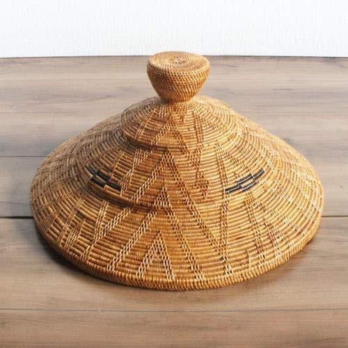 アタ特大バスケット 蓋付き アタ製 編み込み 可愛い オシャレ