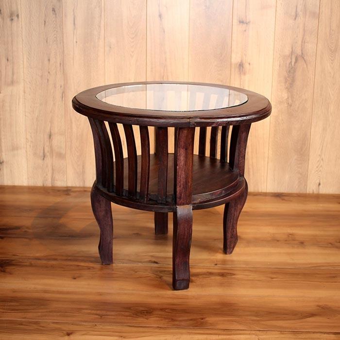 受注生産品 ラウンドテーブル ガラス天板 ミニテーブル ガラステーブル