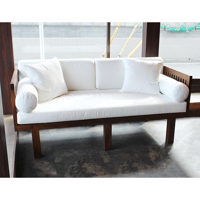 受注生産商品 チークソファ W180cm ウォルナットブラウン チーク材