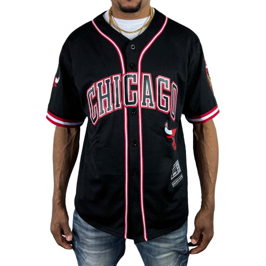 ProStandard シカゴ ブルズ ベースボール メッシュ シャツ Bulls 黒