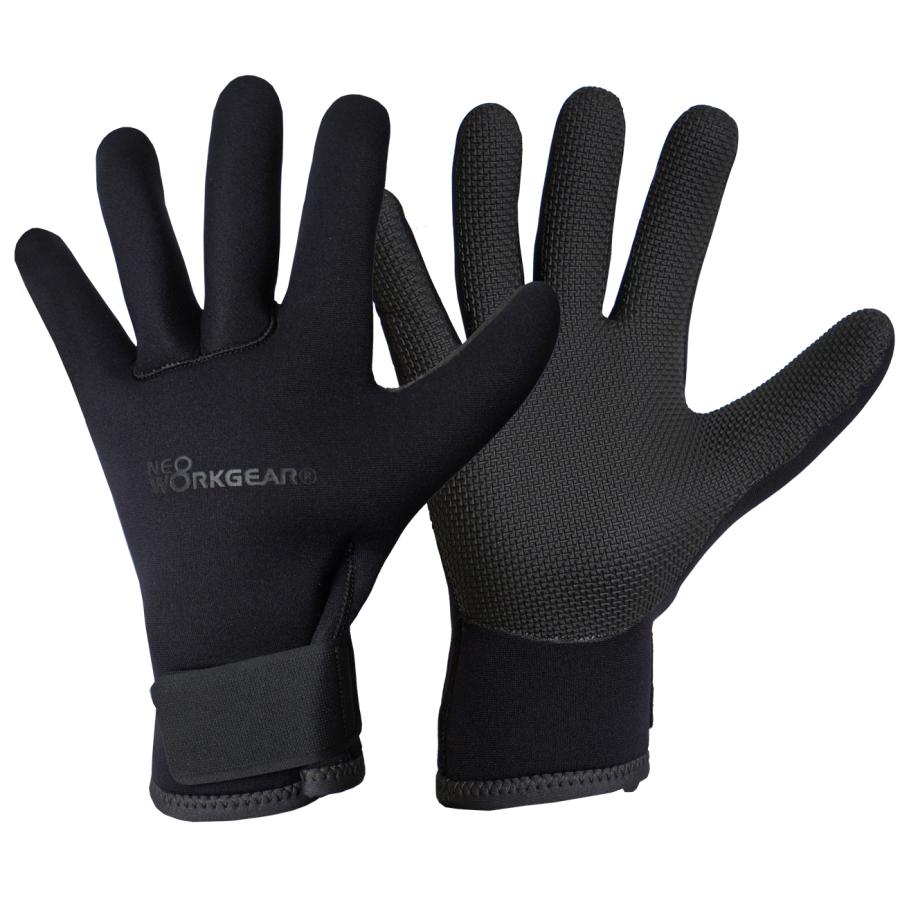 0208 防水ネオプレーングローブ 面ファスナー付き : Neo WORK GEAR