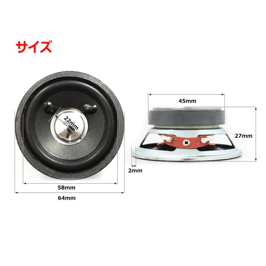 フルレンジスピーカーユニット2.5インチ(60mm) 8Ω/MAX2W [スピーカー