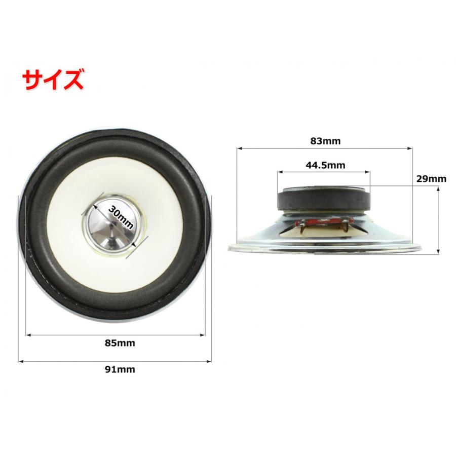 フルレンジスピーカーユニット3インチ(83mm) 4Ω/MAX6W [スピーカー自作