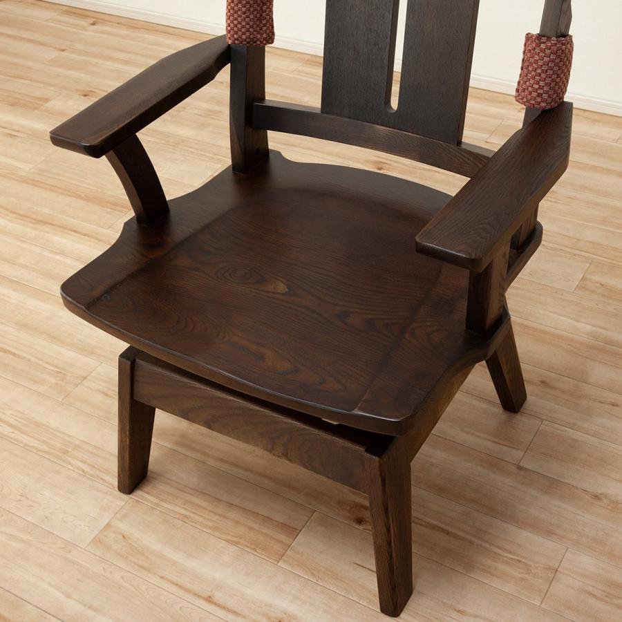 ニトリ（NITORI） ダイニングチェア(ヤマト肘付き回転 板座DBR) 食卓