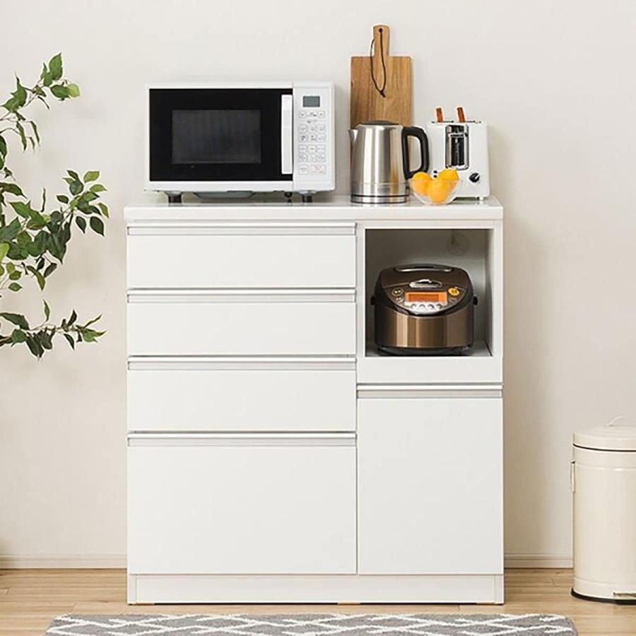 ニトリ（NITORI） キッチンカウンター(レジューム90QH-R WH) キッチン